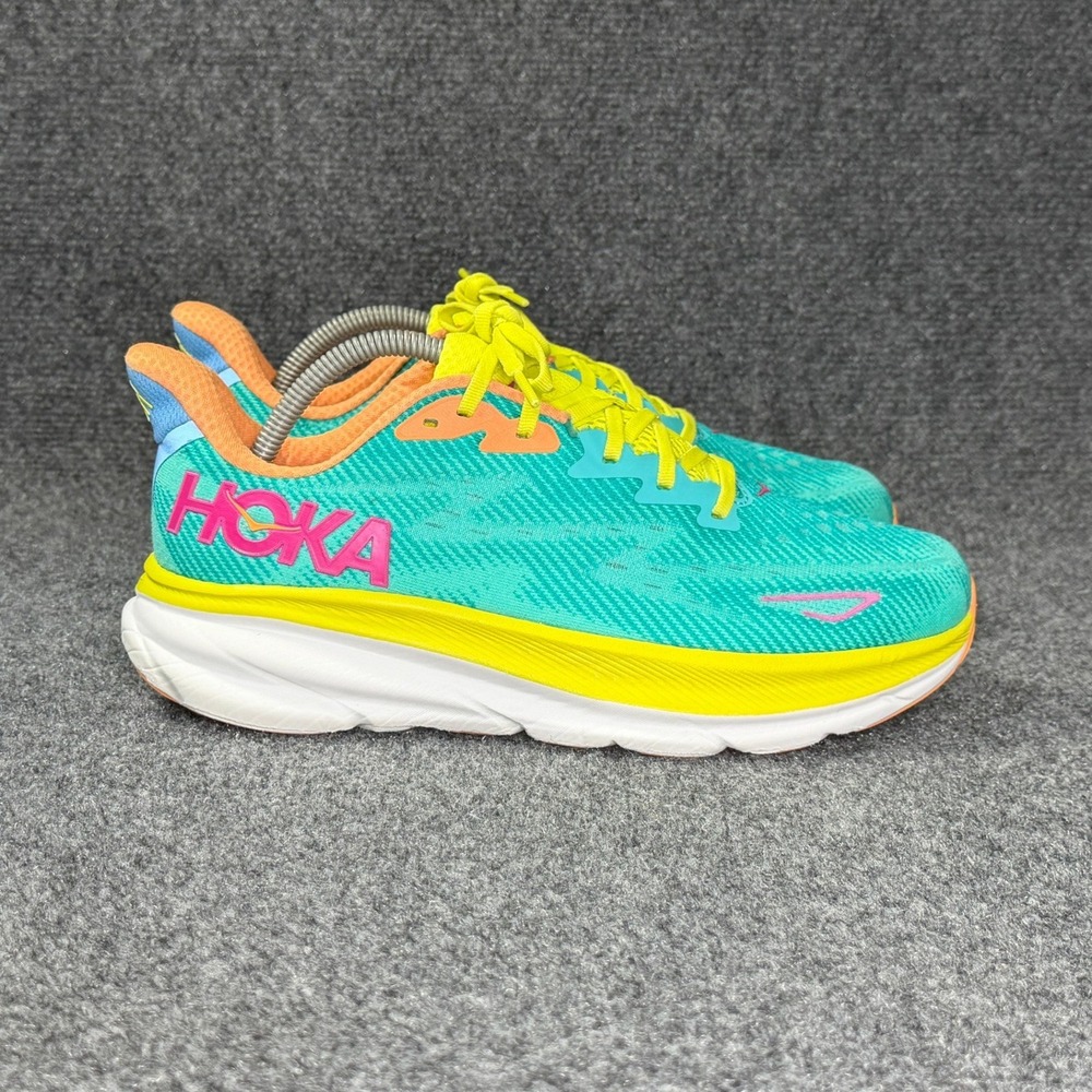 Hoka Clifton 9 Running Shoes Womens 10 Ceramic Evening Primrose Athletic Sneaker